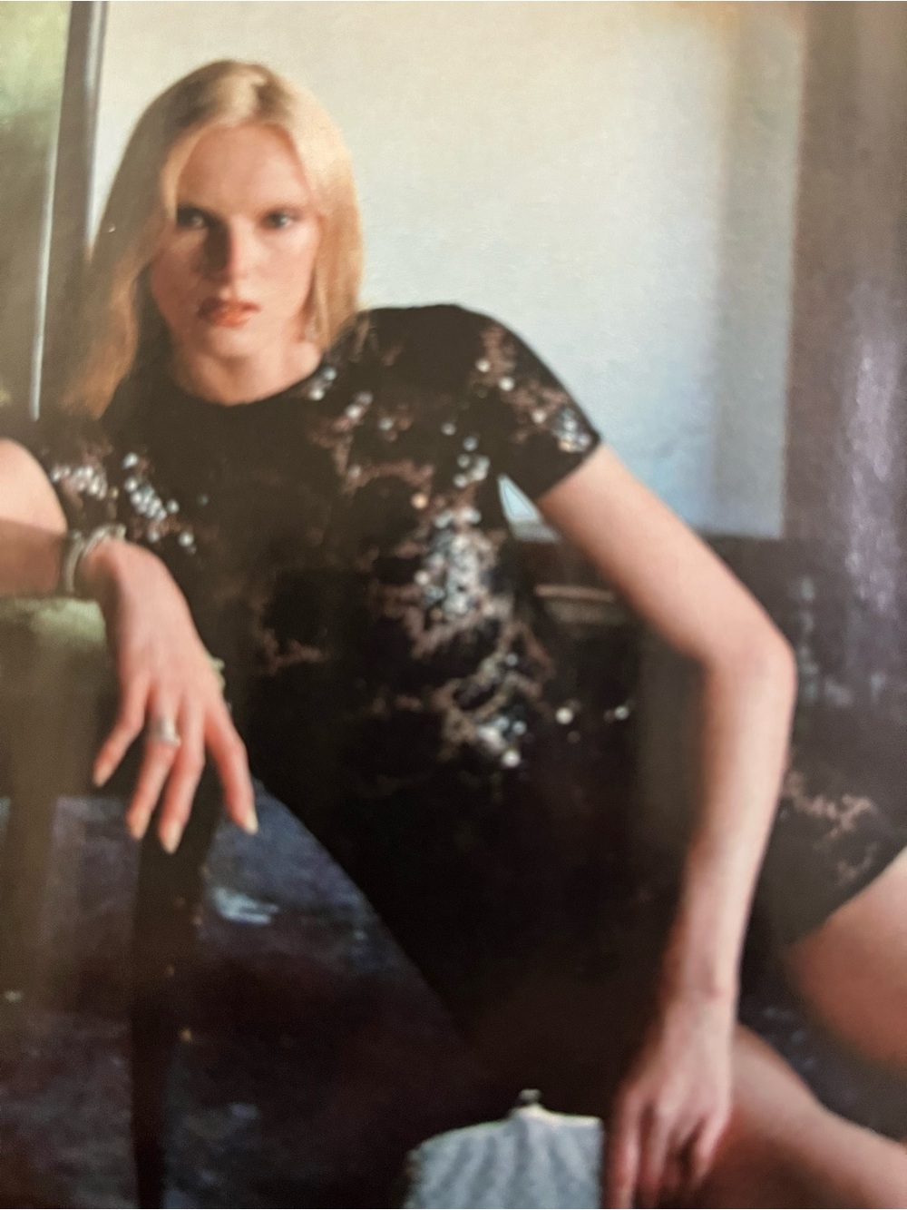 Dex Black Sequin Mini Dress